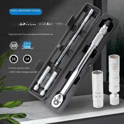 Llave dinamométrica ajustable de alta precisión con dado para bujías para reparación de automóviles
