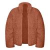 Ladies Casual High-necked Long-sleeved Button Lamb Velvet Casual Jacket Top