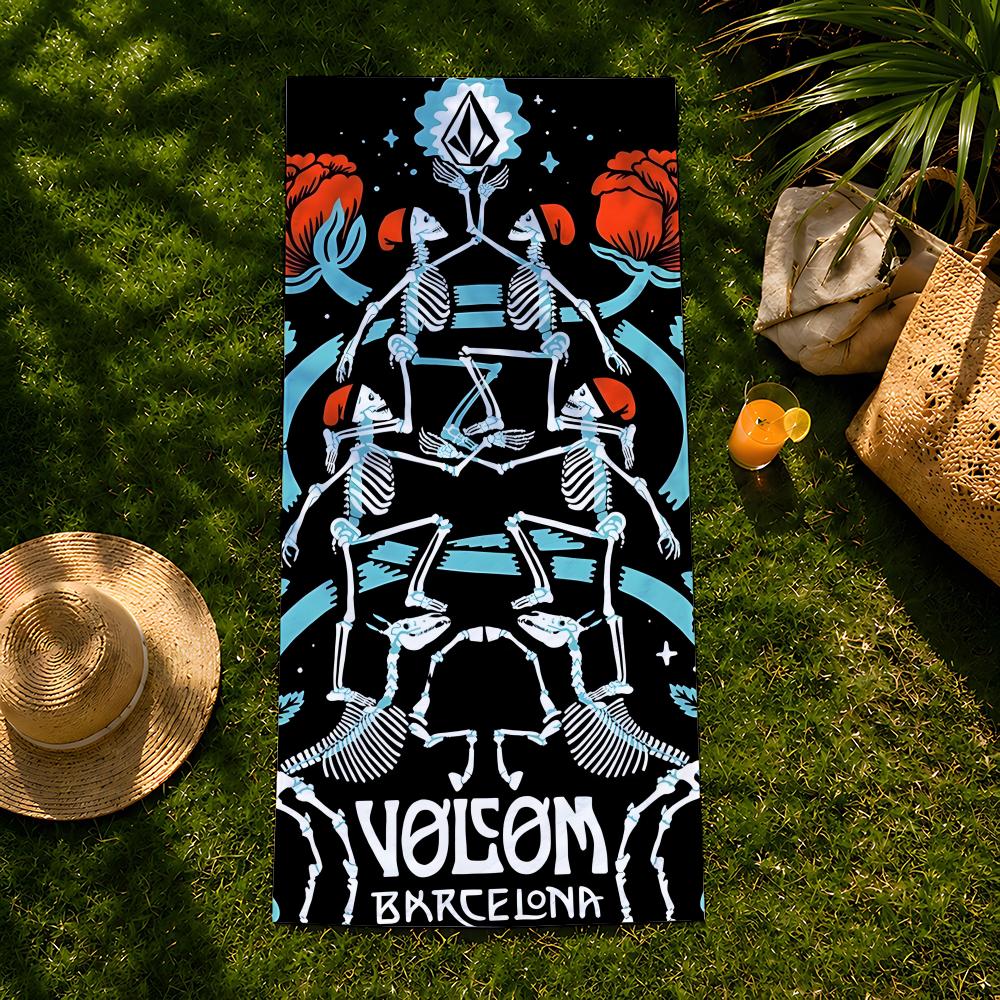 Brand V-Volcom Towel beach towel, quick drying absorbent bath towel for Swim,Gym,Camping,Outdoor