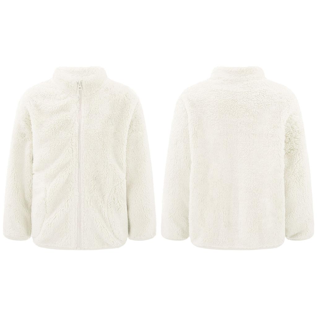 Kids Boys Girls Stylish Clothing Long Sleeve Stand Collar Zipper Closure Front Jacket Outerwear