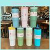 Stainless Insulated Steel Travel Mug With Drinking Straw For Home And Use Car