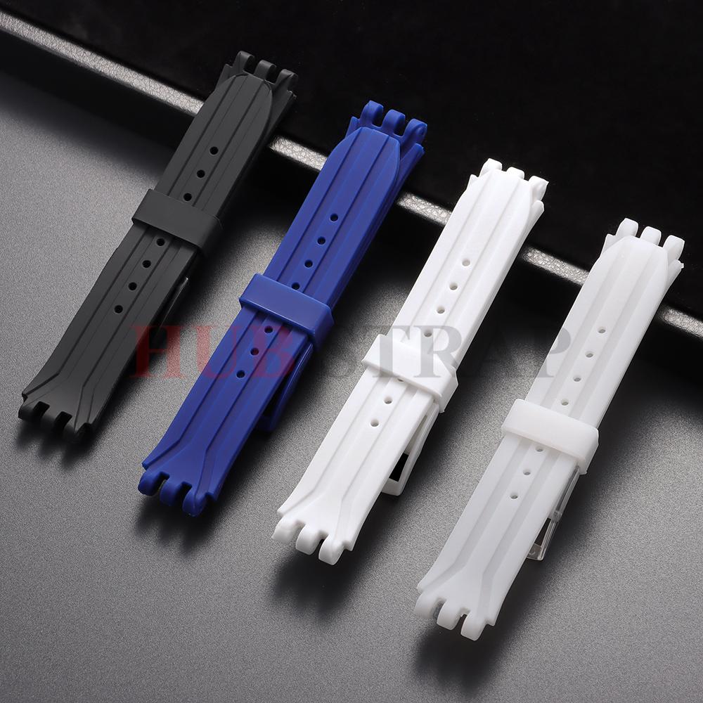 18mm Silicone Watch Bands Waterproof Soft Rubber Sport Watch Band for Swatch SUIK400 SUIB400 Watch Strap Belt for Men Women