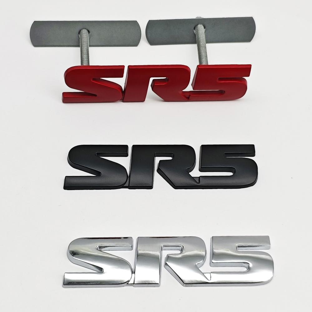 3d Metal Letters Logo SR5 Emblem Car Fender Door Side Badge SR5 Sticker for Toyota Tundra Hilux Tacoma 4runner SR5 Acessories