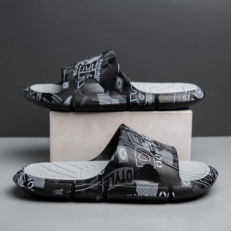 FashionMen's Slippers Slip On Summer Sneaker Slippers Men Outdoor Thick Bottom Platform Slides Soft Eva Slippers Casual Men Beach Shoes