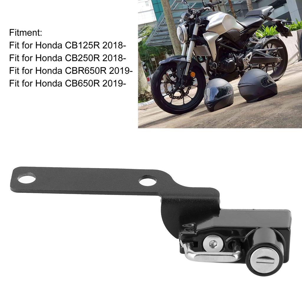 Bike Lock Helmet Holder 2x Key Compact Fit Honda CB125R CB250R CBR650R CB650R Motorcycle