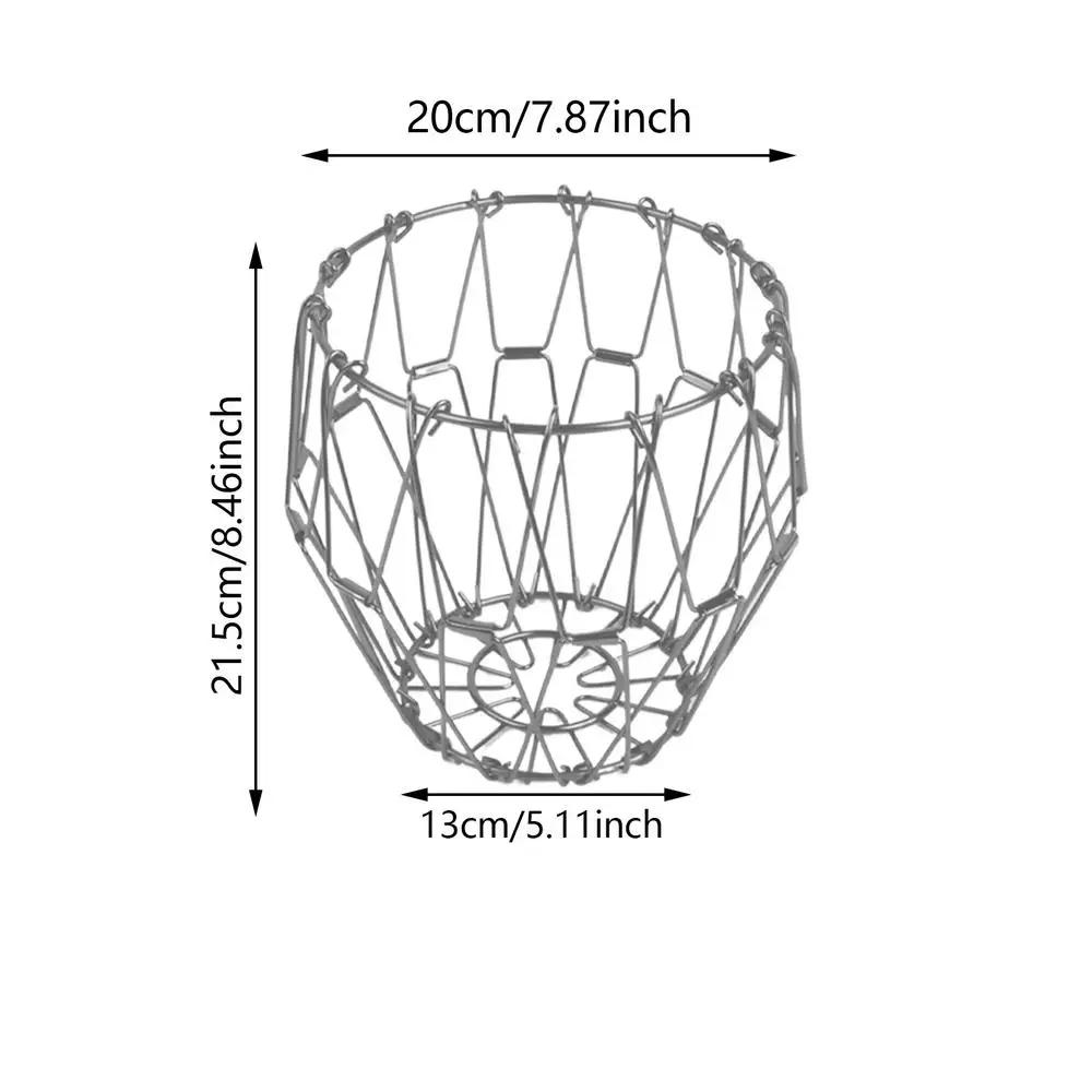 Fruit Basket Transformable Foldable Metal Veggie Basket Multi-functional Large Capacity Creative Fruit Basket for Interior