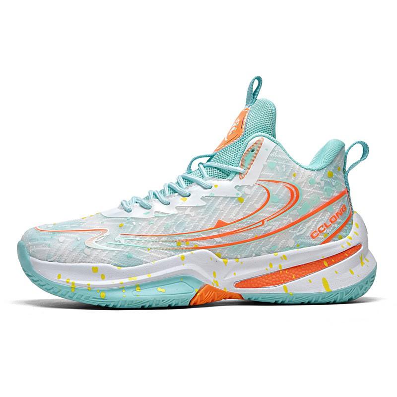 Unisex Basketball Shoes Mid-Cut Breathable Mesh Anti-Slip Wear-Resistant Court Sports