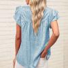 Summer New Fashion Leopard Printed Casual Shirts Women Summer Tops Flying Sleeve Slim Fit Casual Blouse for Women Elegant Solid Pullover Shirt 26626