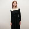Ruffled Collar Knit Long Dress O261T966