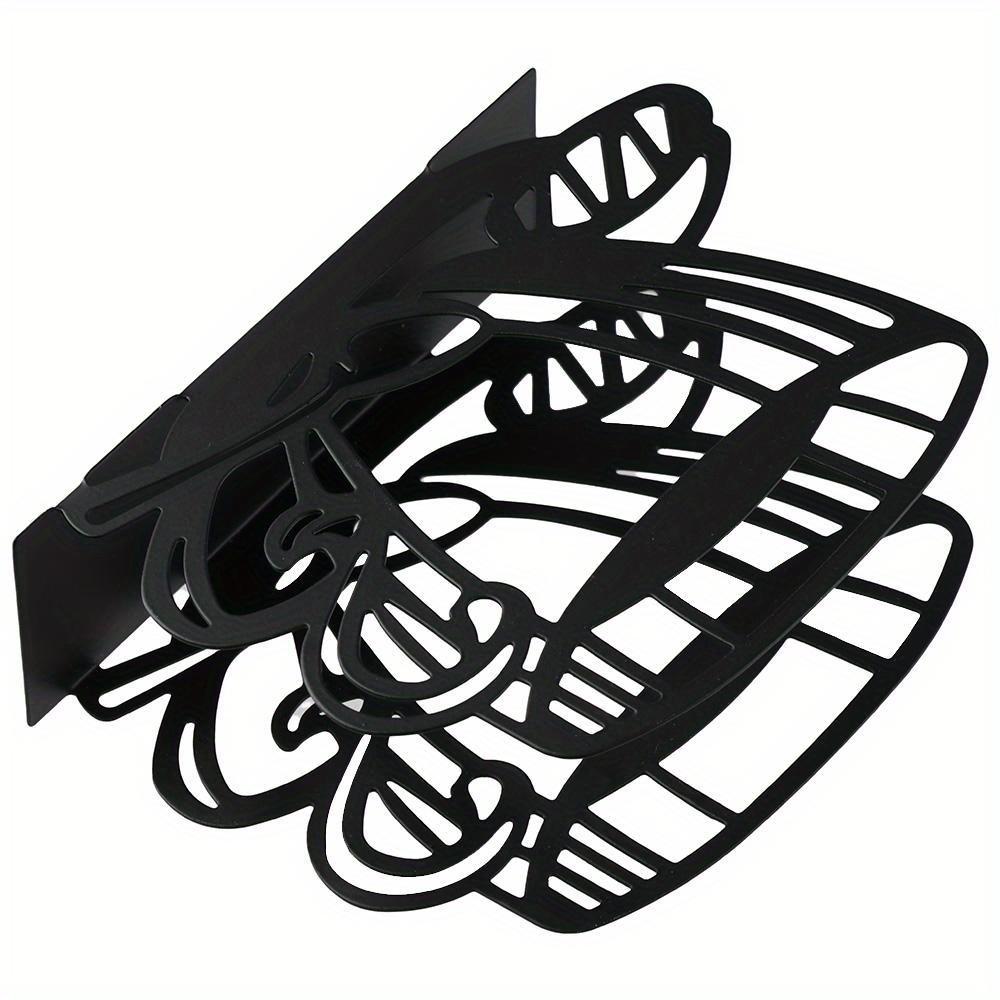 1pc Black Napkin Holder, Room Decors, Stainless Steel Standing Napkin Dispenser Coffee Holders For Paper Kitchen