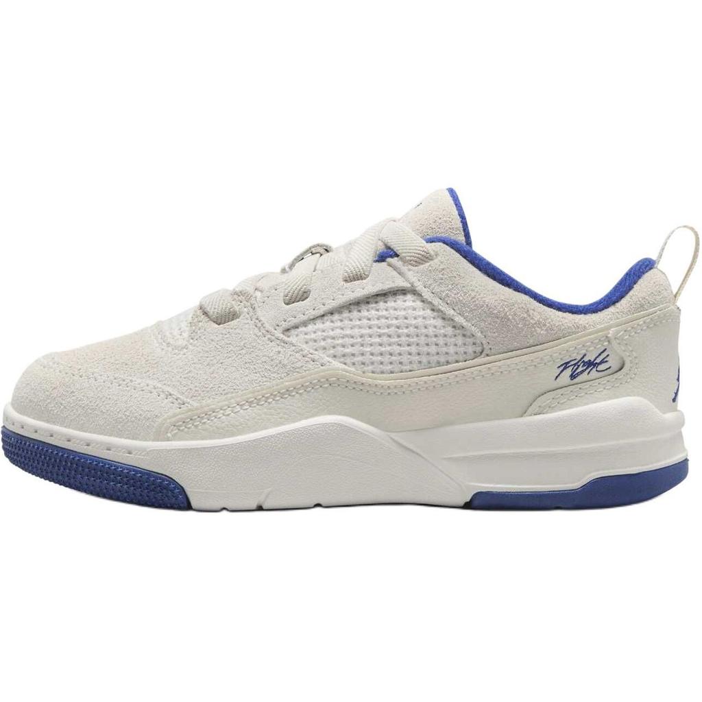Jordan Flight Court Classic Comfortable Non-Slip Wear-Resistant Low-Top Kids Basketball Shoes Kids sneaker White Blue HF3332-005