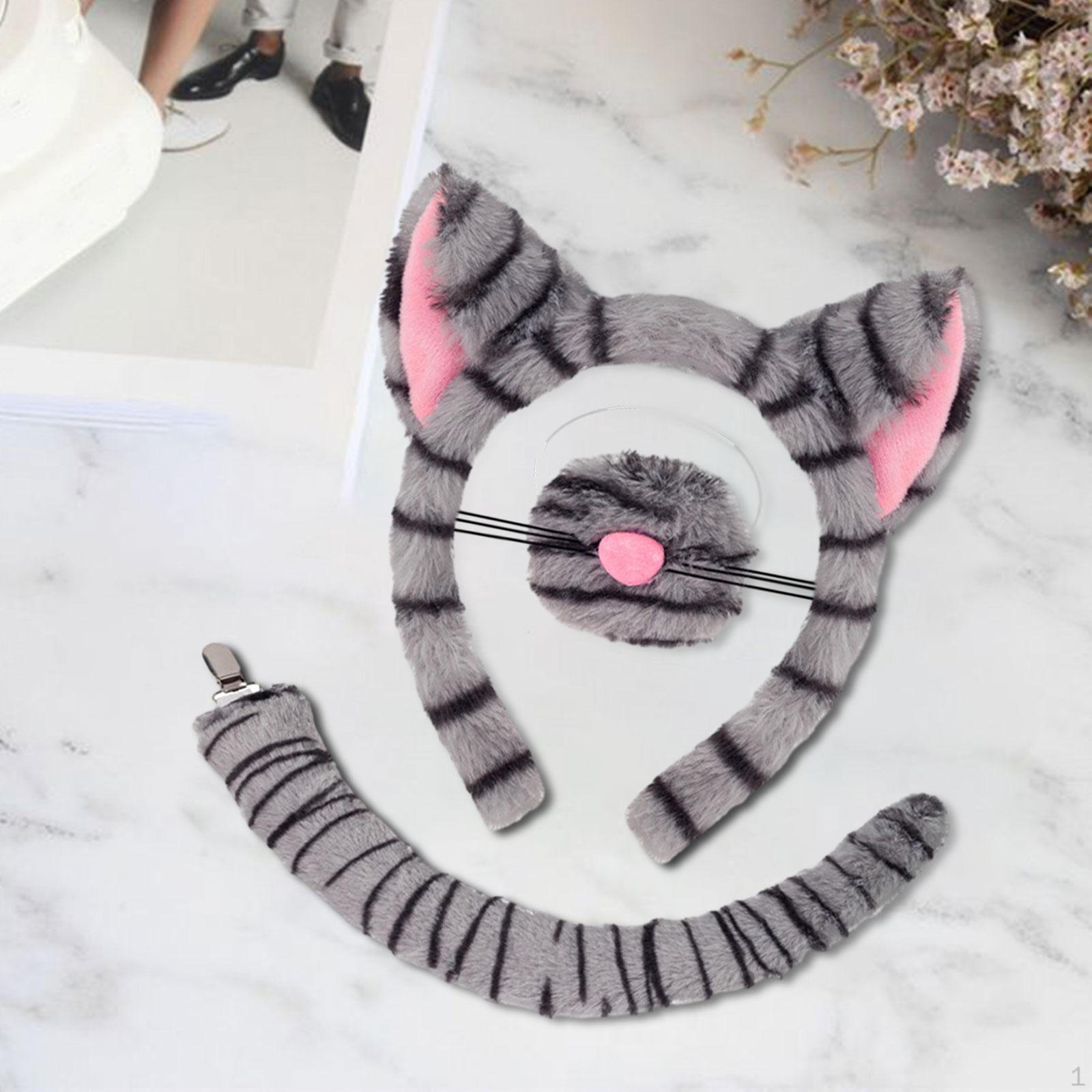 

Animal Ears Headband Set ,Cosplay Headwear ,Fancy Dress for Adults Kids Friends, Style B