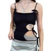 2024 New Arrival Elegant Special Women's Clothing Summer Fashion Sling Lace-up Cutout Tops Sexy Fashion Knitwear