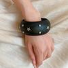 Chinese Style Round Bracelet Wide Rivets Bangle Exquisite Wooden Bracelet  Party