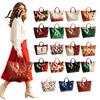 Christmas Theme Travel Bag PVC Tote for Women Waterproof Spacious Plastic Handbag Large Capacity Xmas Party Top Handle Shopping Beach Travel Work