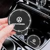 1/2Pcs Diamond Car Coaster Water Cup Holder Pad Anti-slip Mat For Volkswagen GTI R-Line R Polo Golf T5 Passat Magotan CC Santana