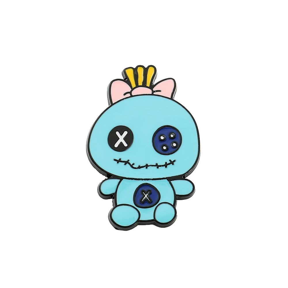 Cute Stitch Series Brooch, European and American Animation Cute Metal Badge, Backpack Jewelry