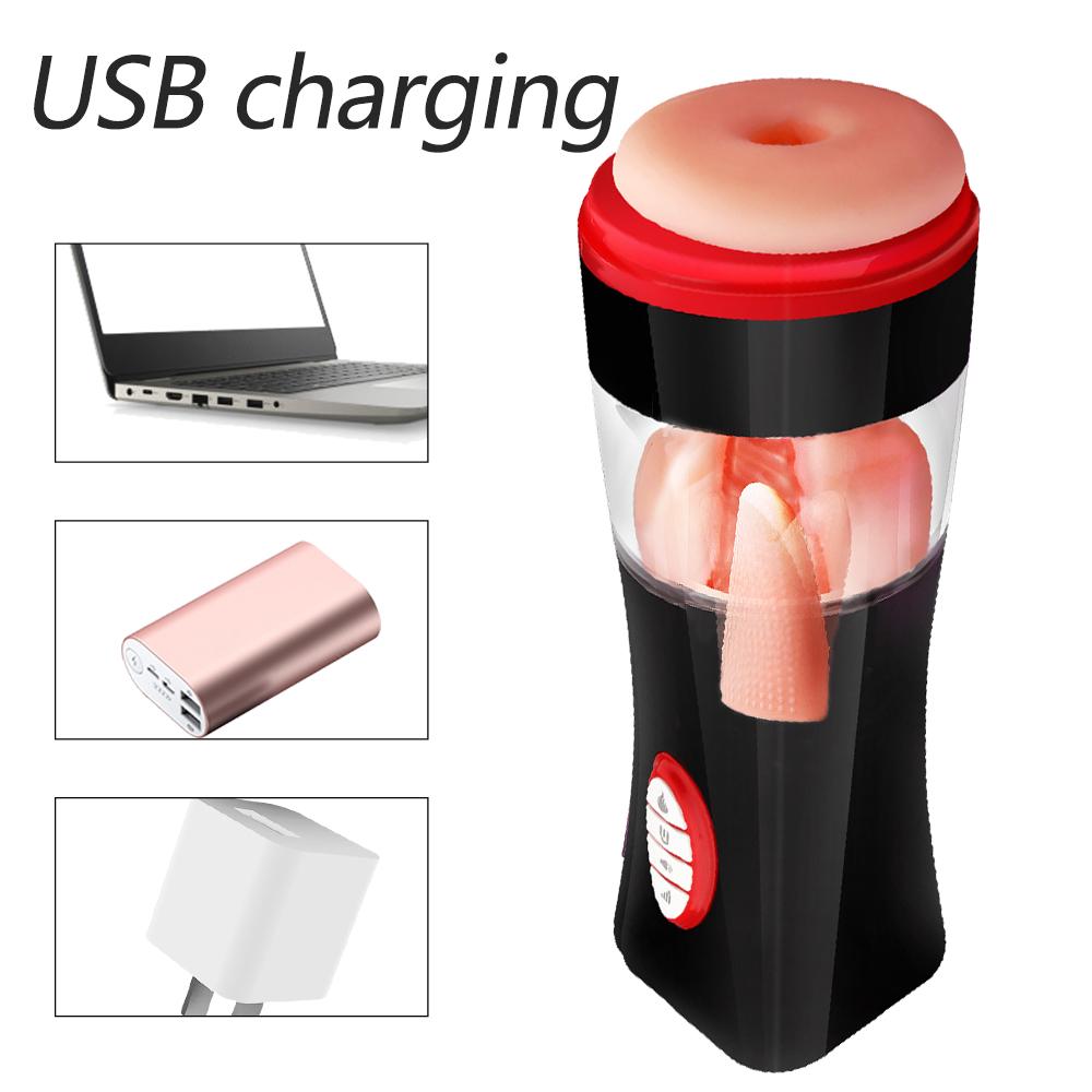 Automatic Blowjob Male Masturbators For Men Real Adult Goods 18 Sucking Machine Men's Silicone Vagina Doll Sexy Masturbation Toy