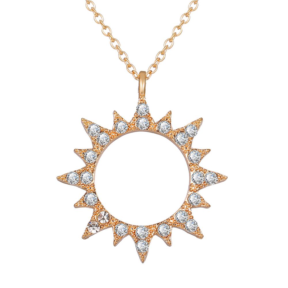 Collana Pendente Cristallo Oro Moda Luna Stella Sole Choker per Donne Ragazze 2021 Personalizzato Regalo Migliore Amica