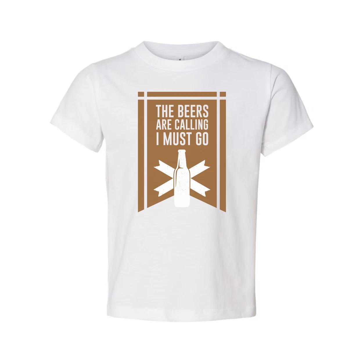 

Unisex Beer T Shirt With Beers Are Calling I Must Go Graphic Design Featuring Bo 3XL