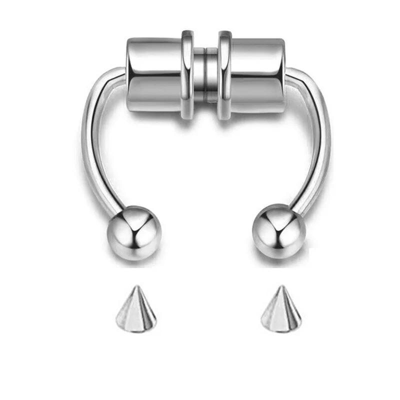 Fake Magnetic Horse Shoe Nose Rings Faux Septum Piercing Clip Titanium Ring Hoop Gift for Women New Fashion Body Jewelry
