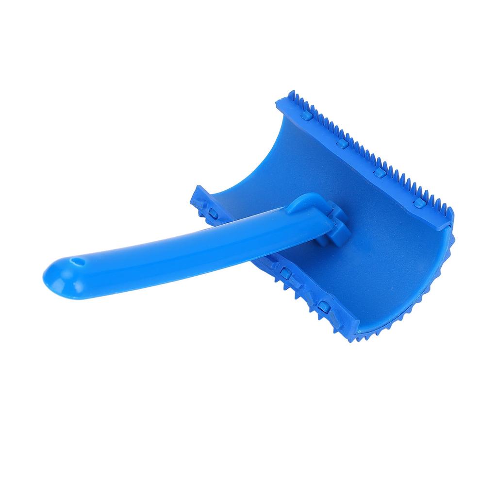 Blue Rubber Wood Grain Effect Paint Roller with Handle DIY Wall Decoration Tool