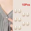 10pcs Imitation Pearl Pearl Button Pins Fixed Pin Button Brooch Pins  For Clothes Decor