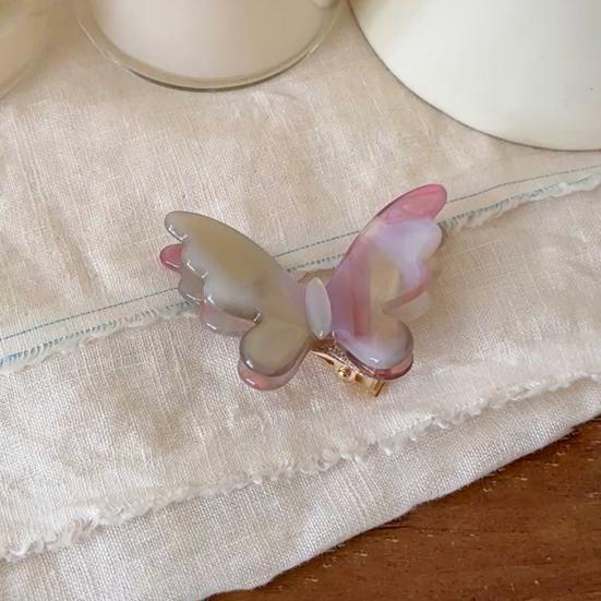 baizihuahu Side Bang Hair Clip, Three-Dimensional Butterfly Decor Hairpin, Acetate Plate Accessories for Secure Bangs And Half-Tied