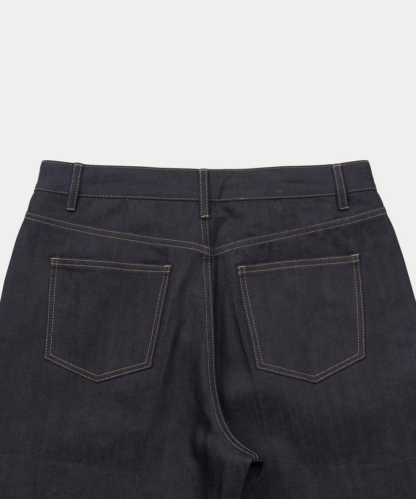 EXCONTAINER Semi-Wide Raw Denim Pants (Raw Indigo)