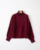 Women's High Collar Long Sleeve Loose Casual Knit Sweater