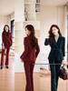 Women's Velvet Suit Set - Autumn/Winter 2026, Goddess Style High-End Professional Two-Piece