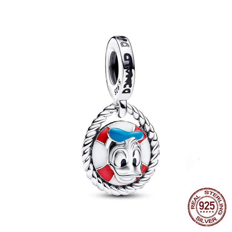 New  Mickey Minnie Beaded Marvel Lron Man Charms Plata De Leyoriginales Fit Bracelet Diy Jewelry Making Women'S Gift