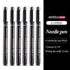 GENVANA 0.5/0.3/0.1 Mm Double Line Drawing Needle Pen Double-head  Professional Drawing Art Marker Pen School Art Supplies