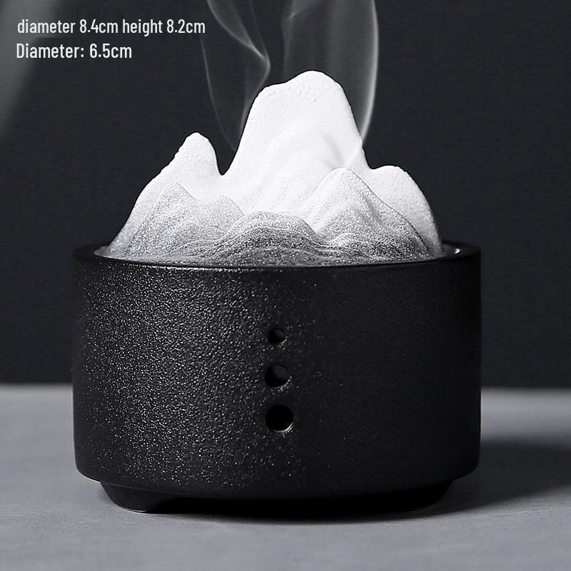 Japanese Ceramic Zen Coil Incense Burner - Retro Sandalwood Ornament for Home or Office