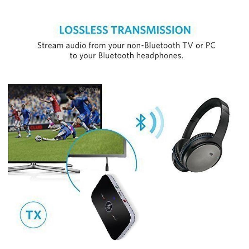 Bluetooth 5.0 Audioadapter für Fernseher, Computer und Mobilgerät - Drahtloser Empfänger & Sender