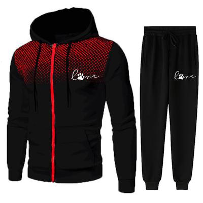 2024 herbst Winter herren Trainingsanzug Set Hoodies + Jogginghose Mode Lässig Reißverschluss Sportbekleidung Streetwear Männliche Jacken Plus Size