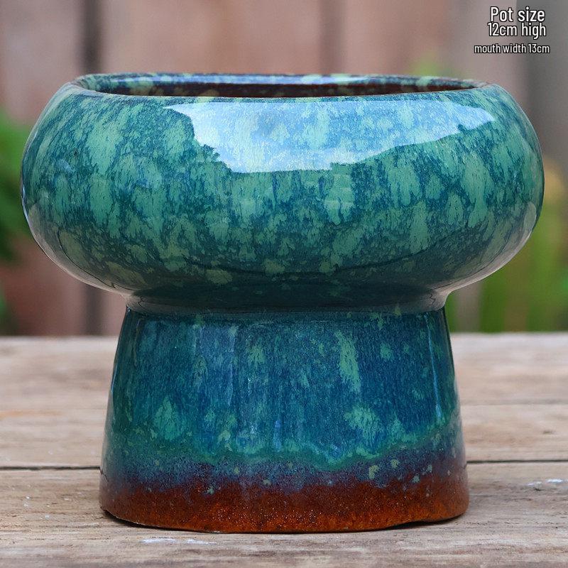 Large Handmade Coarse Ceramic Pot for Succulents and Greenery