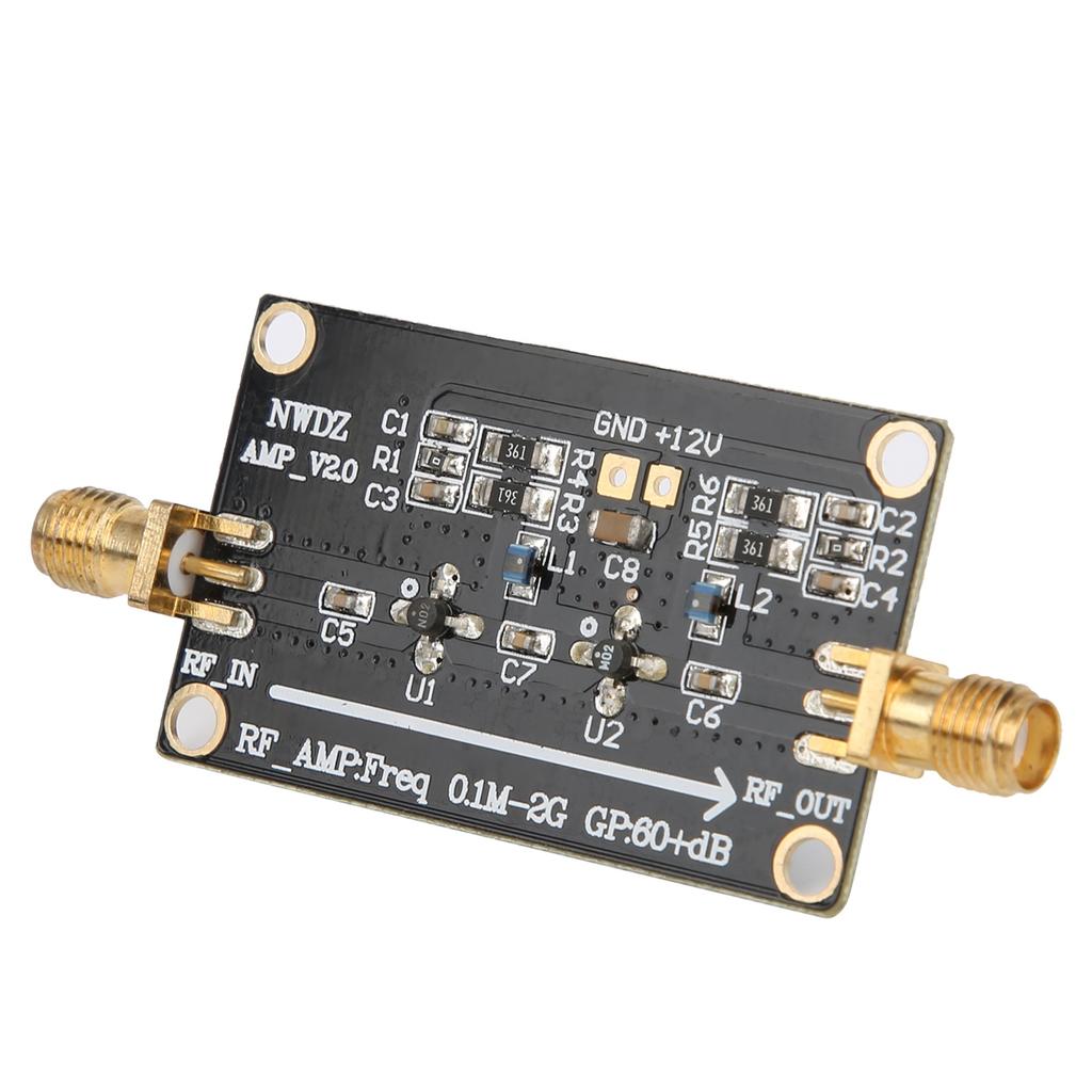 LNA 0.1M?2G HF Breitbandverstärker 60dB Hohe Verstärkung Rauscharmes Verstärkungsmodul Zubehör