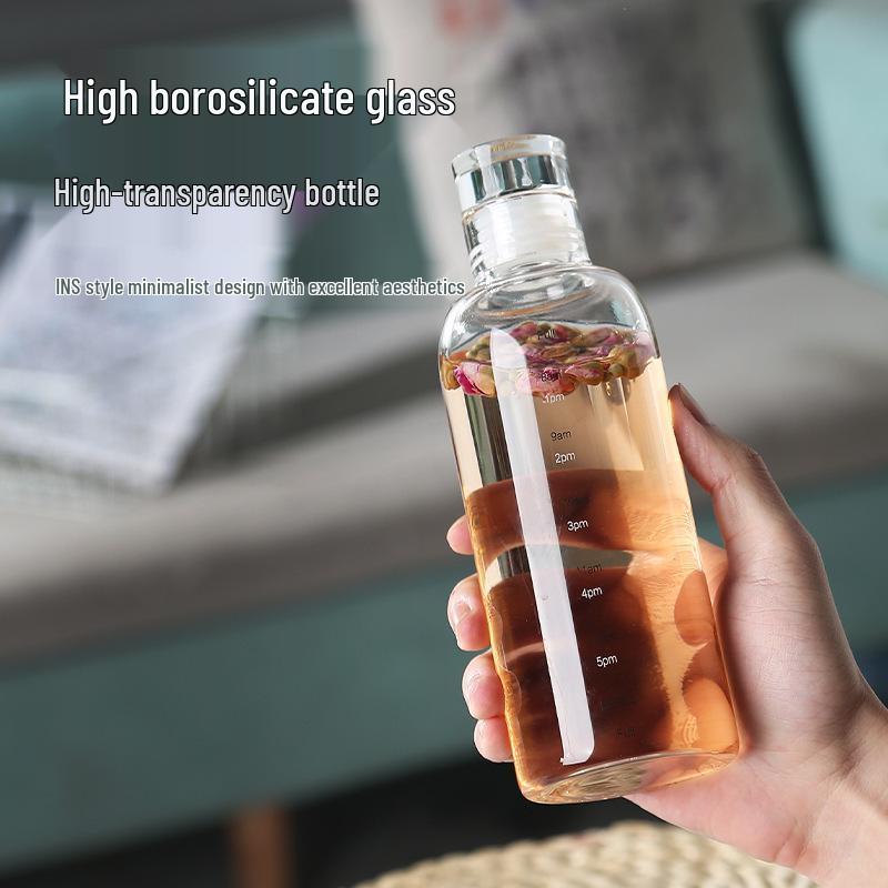 Xiaohongshu-Style High Borosilicate Heat-Resistant Glass Cup for Water, Juice, or Cola