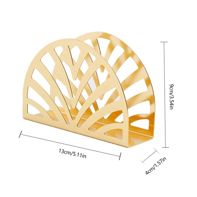 Gullbelagt Firkantet Serviett Holder i Rustfritt Stål, Håndkleholder, Kreativ Serviett