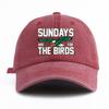 Pc THE BIRDS Print Washed Baseball Cap for AdultsMinimalist Retro Style Casual Soft Adjustable Dad HatPerfect As Gift