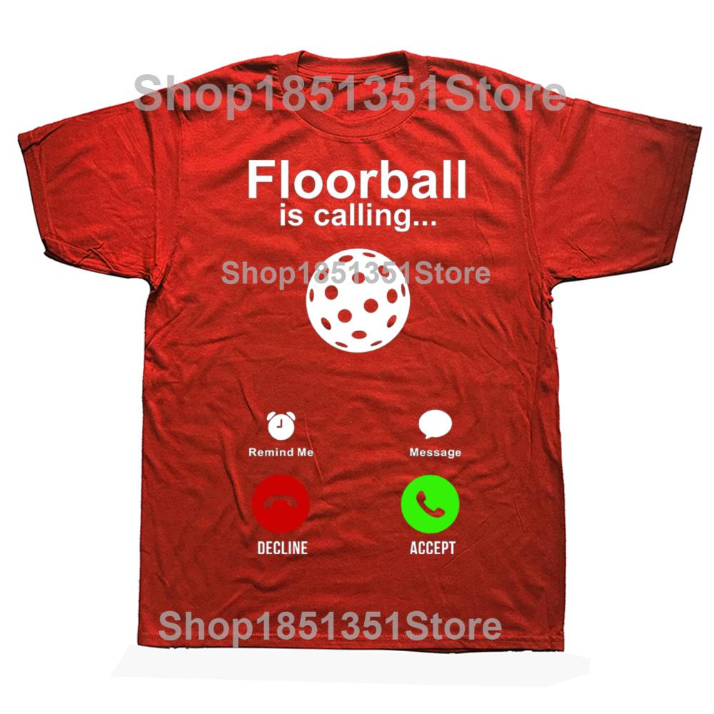 

Funny Floorball Is Calling T Shirt Tee Tops Round Neck ShortSleeve Fashion Tshirt Sports Lover Clothing Casual Basic Tshirts S