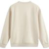 Li Ning Sports Lifestyle Series Solid Color Logo Round Neck Comfortable Breathable Fleece Warm Sweatshirt Unisex Sweatshirt Oatmeal-Gray AWDU981-10