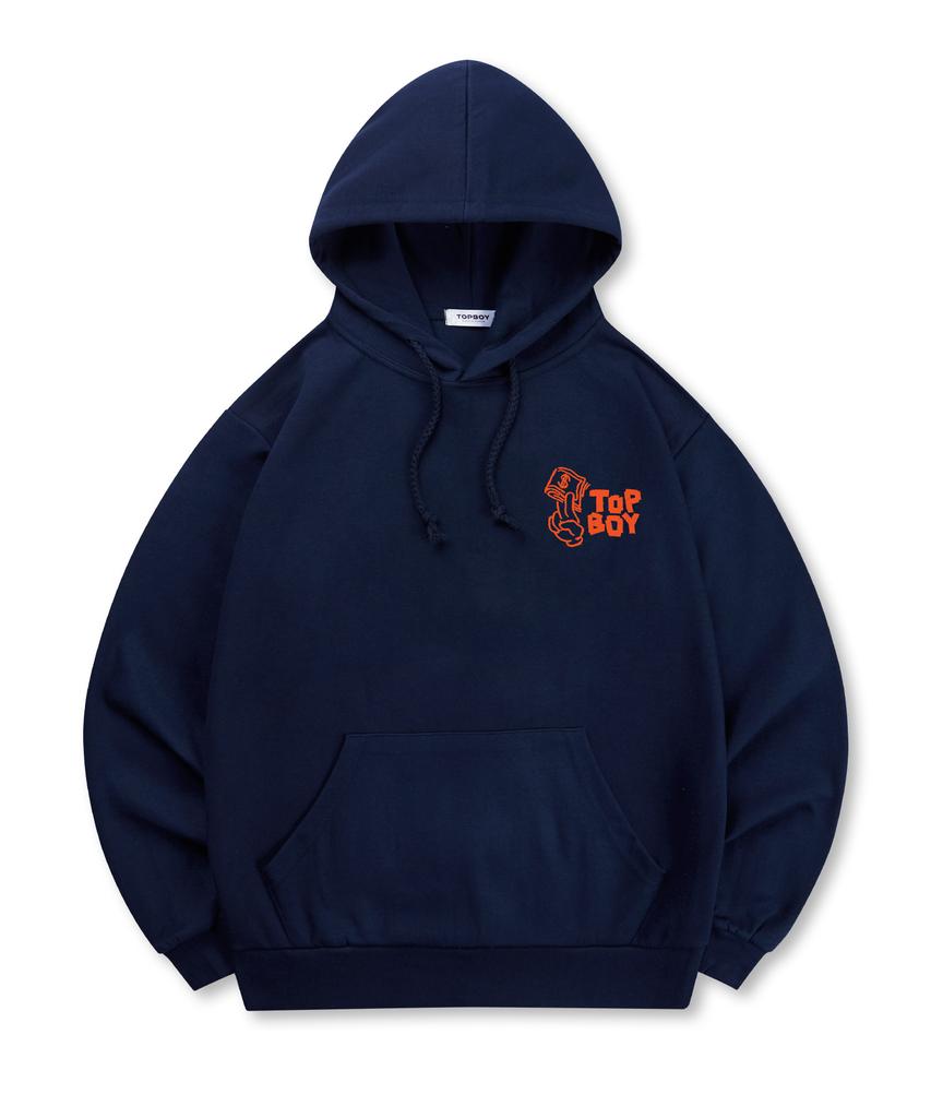 [Non-Fleece Or Fleece-Lined] Dirty Cash Print Hooded Sweatshirt (Type B)