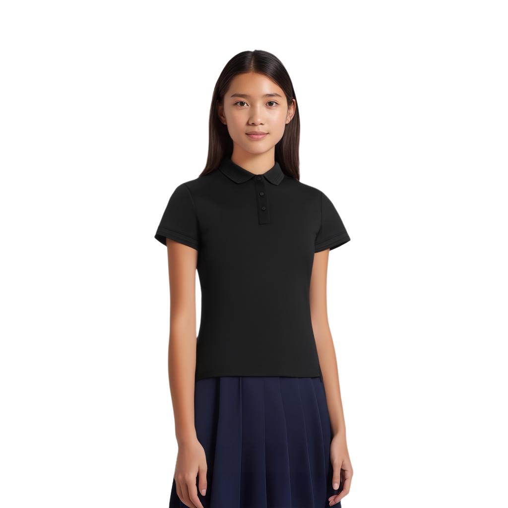 Li Ning Fitness Series Solid Color Soft Breathable Versatile Casual Short Sleeve Polo Shirt Women Tops APLU180-2