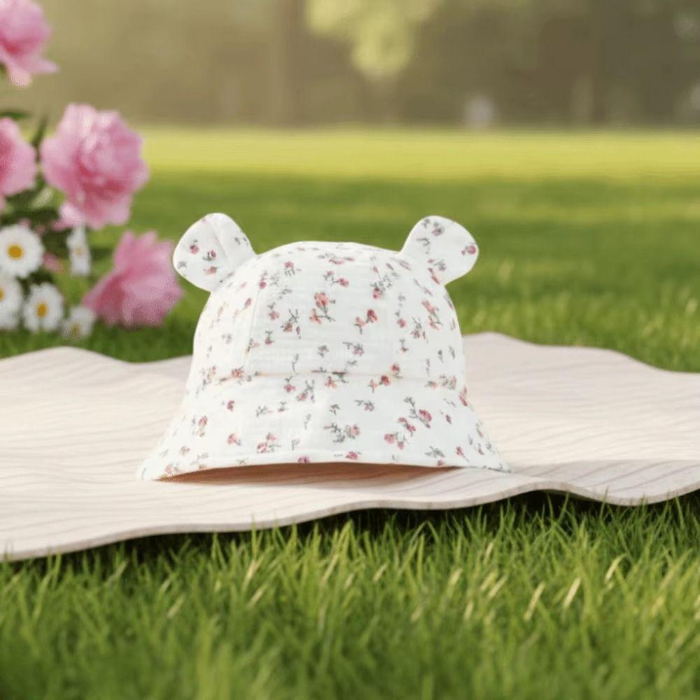Print Design Baby Sun Hat Breathable Bucket Hat Baby Portable Kids Beach Cap  for Travel Summer