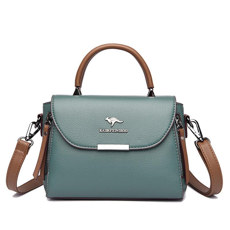 New Fashion Middle-aged Women's Shoulder Bag Soft Leather Texture Large Capacity Mother's Diagonal Cross Bag Women's Bag