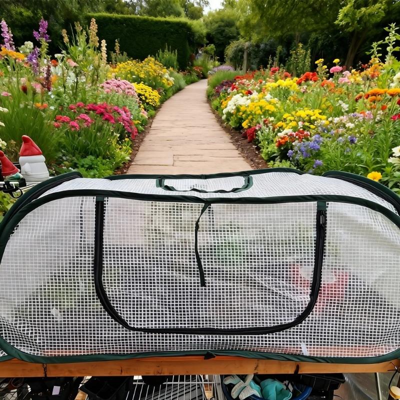 Greenhouse Cover Garden Row Accelerator Plant Cover With Zippered Door Gardening Home Supplies For Household Accessories