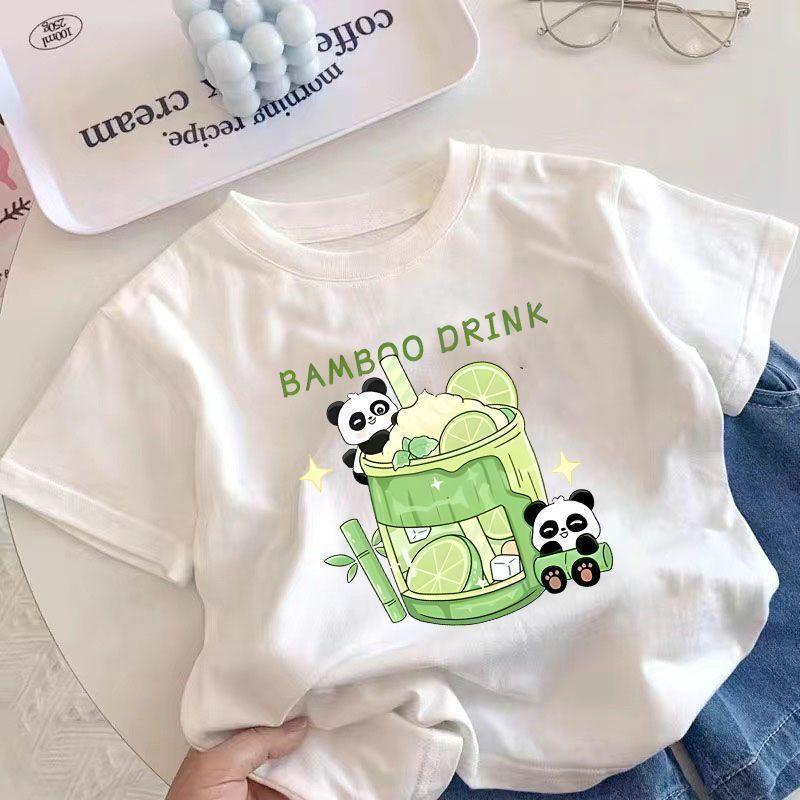Bestselling Panda Summer Tshirts for Boys and Children Halfsleeved Summer Wear Shortsleeved Stylish Boys Tops Polyester