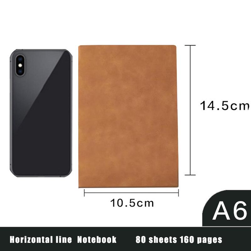 A6 Zesílené poznámky Business Pu zápisník Ovčí kůže 160 stran Linkovaný zápisník